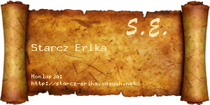 Starcz Erika névjegykártya